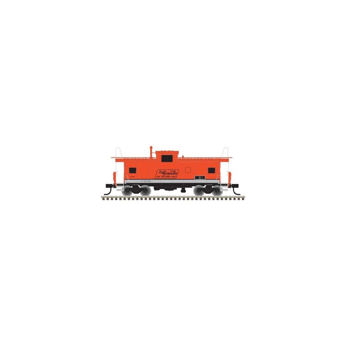 Extended-Vision Caboose - Ready to Run - Master(R) -- Union Pacific 1513 (DRGW Pikes Peak Historical, orange, silver), HO, Atlas