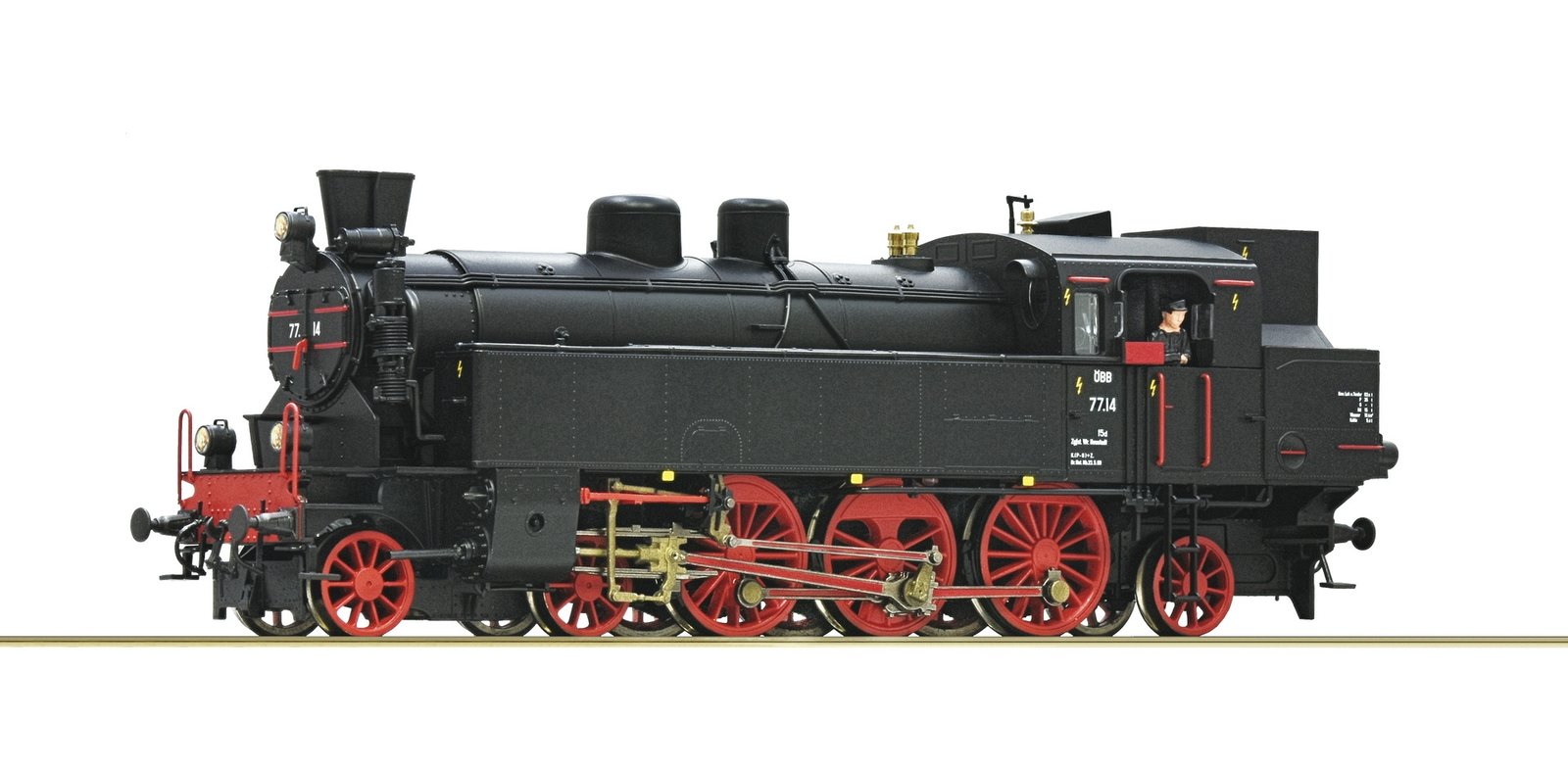 Steam locomotive 77.14, ÖBB, HO, Roco 70077