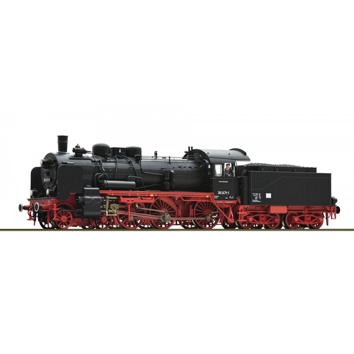 Steam locomotive 38 2471-1, DR, HO, Roco 71381
