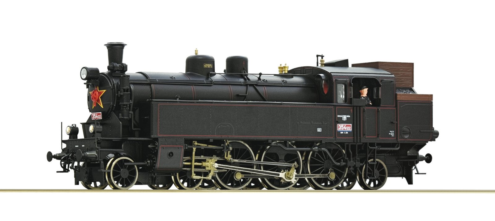 Steam locomotive class 354.1, CSD, HO, Roco 7100026