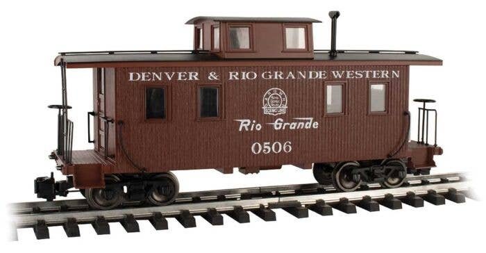 Eight-Wheel Wood Center-Cupola Caboose - Ready to Run -- Denver & Rio Grande Western 0506, G, Bachmann Industries 93803