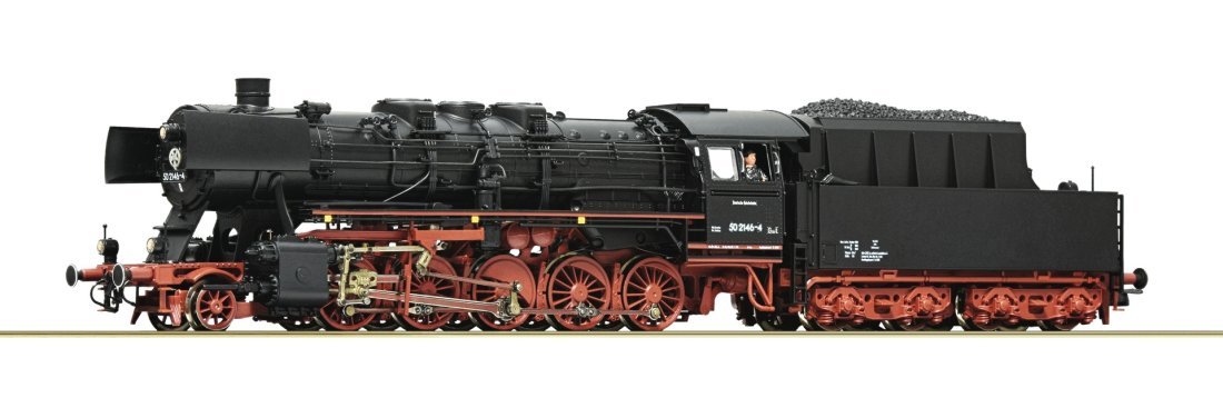 Steam locomotive 50 2146-4, DR, HO, Roco 7120039