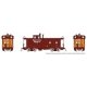 SP Class C-40-3 Steel Caboose with Roofwalk - Ready to Run -- Southern Pacific 1221 (Mid-1960s, Boxcar Red, orange, Small Gothic