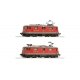 2 piece set: Electric locomotive Re 4/4 II 11133 and Re 4/4 II 11192, SBB, HO, Roco 7510127