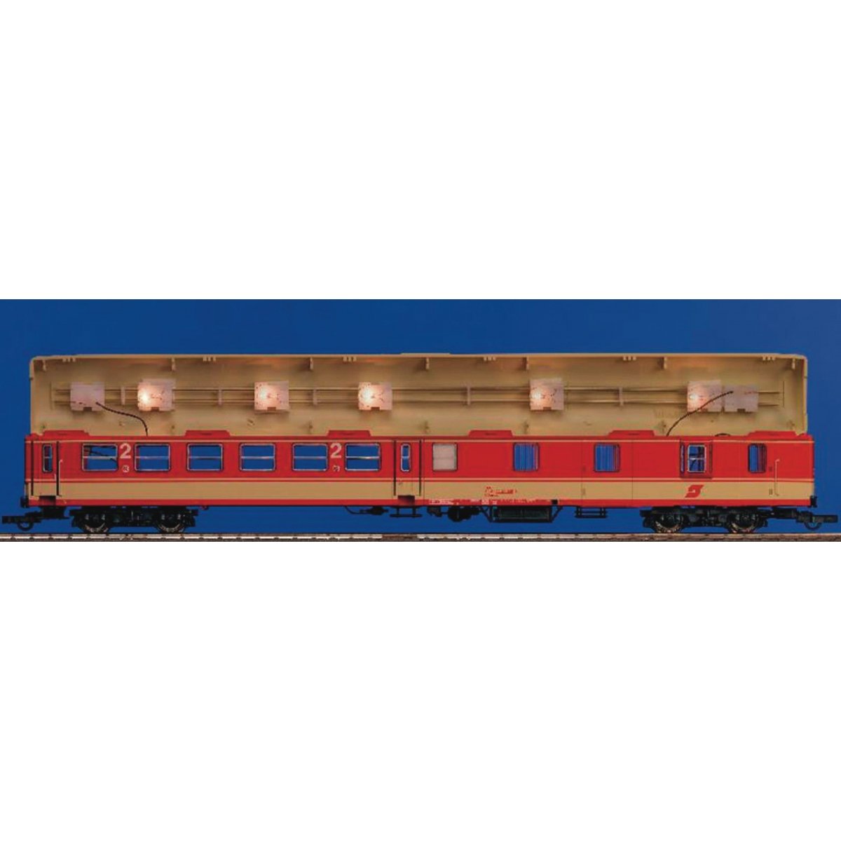 Universal lighting kit for 4-axled H0 wagons, HO, Roco 40360