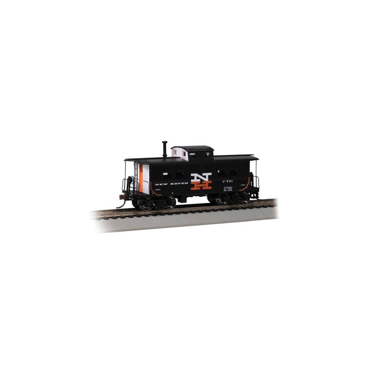 Northeast-Style Steel Cupola Caboose - Ready to Run - Silver Series(R) -- New Haven C-701 (M, HO, Bachmann Industries 16828