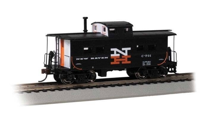 Northeast-Style Steel Cupola Caboose - Ready to Run - Silver Series(R) -- New Haven C-701 (M, HO, Bachmann Industries 16828
