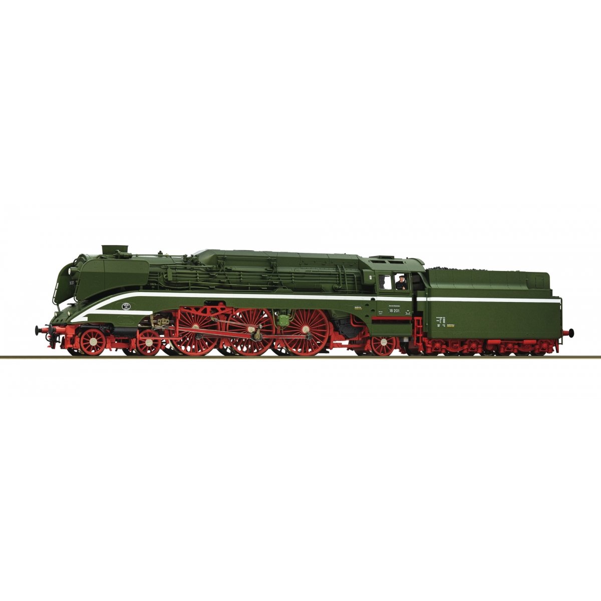 High-speed steam locomotive 18 201, coal-fired, DR, HO, Roco 7110006