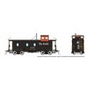 D&RGW End-Cupola Steel Caboose - Ready to Run -- Denver & Rio Grande Western 01404 (Switch Caboose Scheme, black, red, Flyin, HO