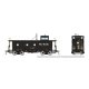 D&RGW End-Cupola Steel Caboose Postwar Modifications - Ready to Run -- Denver & Rio Grande Western 01446 (black, white, Flying G