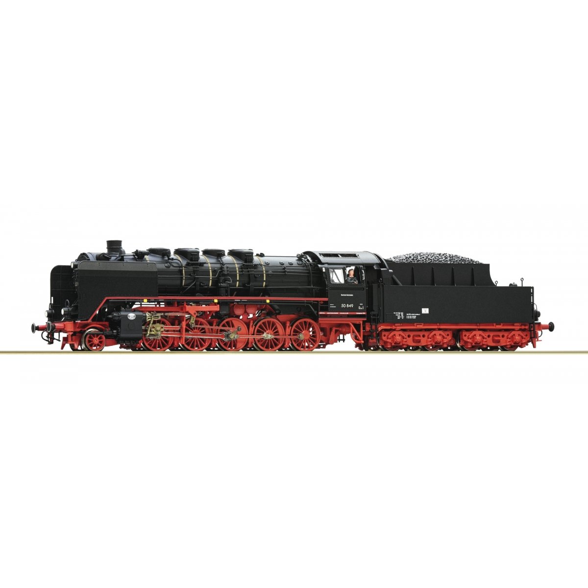 Steam locomotive 50 849, DR, HO, Roco 7120011