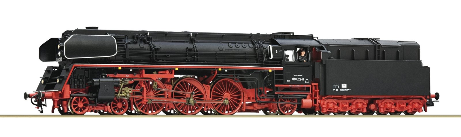 Steam locomotive 01 0529-6, DR, HO, Roco 7120017
