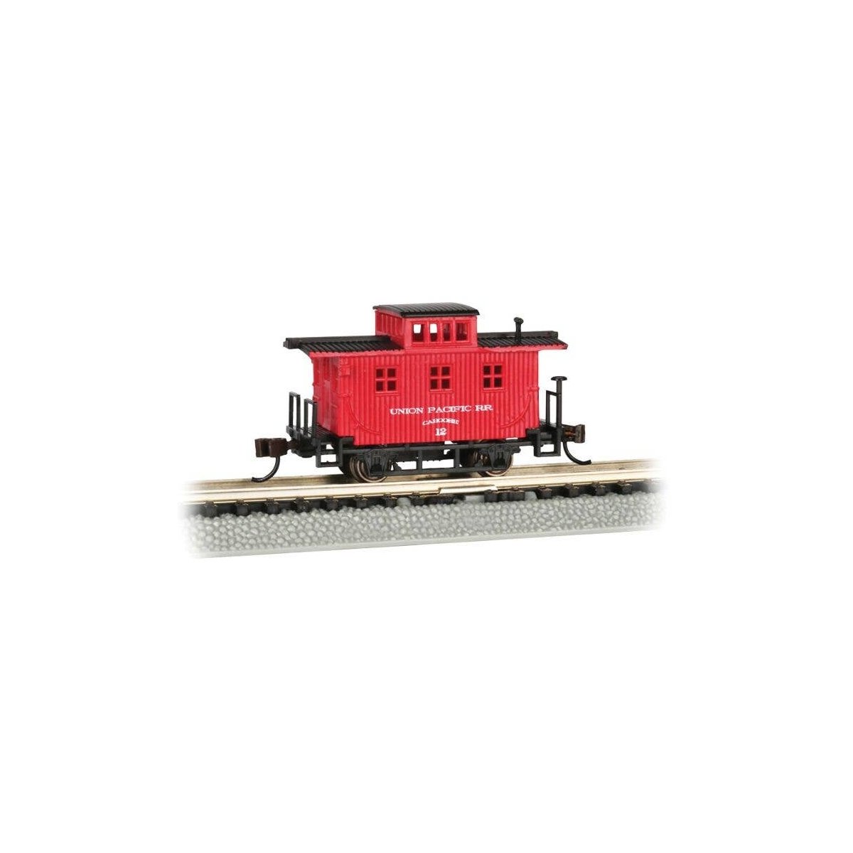 Old-Time Wood Bobber Caboose - Ready to Run -- Union Pacific 12 (Boxcar Red), N, Bachmann Industries 15751