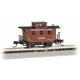 Old-Time Wood Bobber Caboose - Ready to Run -- Pennsylvania Lines 997662 (Boxcar Red), N, Bachmann Industries 15754