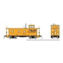 D&RGW End-Cupola Steel Caboose Postwar Modifications - Ready to Run -- Denver & Rio Grande Western 01438 (Aspen Gold, black, Act