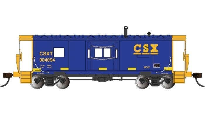 Steel Bay-Window Caboose - Ready to Run - Silver Series(R) -- CSX 904094 (blue, yellow), HO, Bachmann Industries 73212
