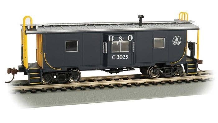 Steel Bay-Window Caboose - Ready to Run - Silver Series(R) -- Baltimore & Ohio C-3205 (blue, silver, yellow), HO, Bachmann Indus