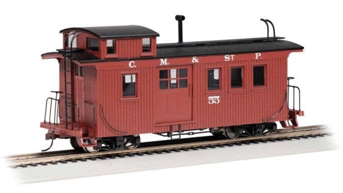 Wood Side-Door Caboose - Ready to Run - Spectrum(R) -- Bellevue & Cascade 55 (Boxcar Red), On30, Bachmann Industries 26702