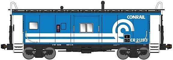 International Car Bay Window Caboose Phase 4 - Ready to Run -- Conrail 21151 (blue, black, white, Large Logo), N, Bluford Shops 