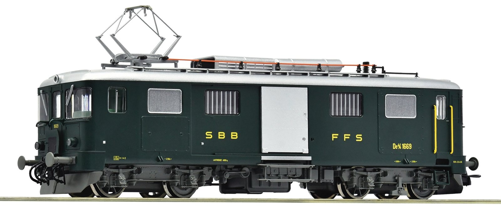 Electric luggage railcar De 4/4 1669, SBB, HO, Roco 7700014