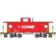 36′ Wide-Vision Caboose - Ready to Run - Silver Series(R) -- Norfolk Southern 555635 (red, white), HO, Bachmann Industries 177