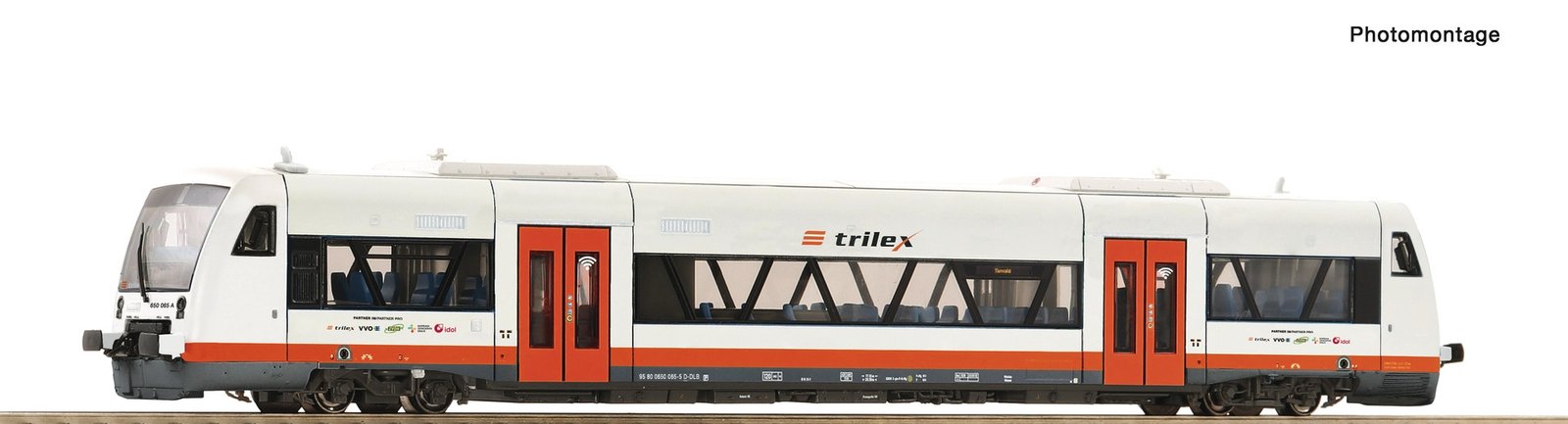 Diesel railcar class 650, trilex, TT, Roco 7790002