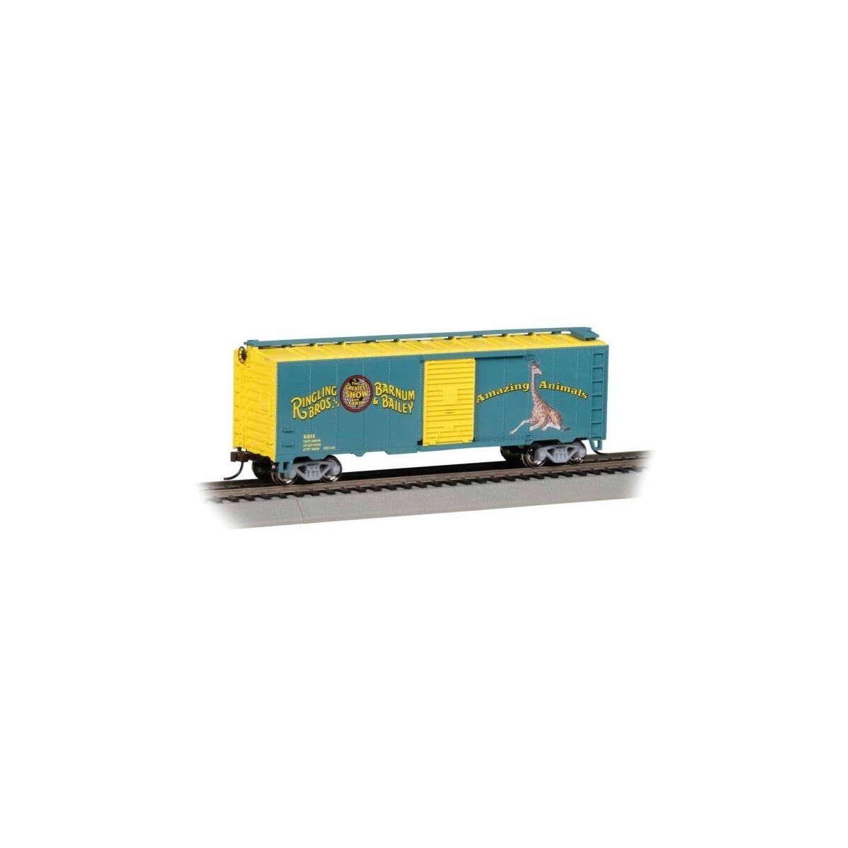 Pullman-Standard PS-1 40′ Steel Boxcar - Ready to Run - Silver Series(R) -- Ringling Bros. & Barnum and Bailey Circus (blue, y