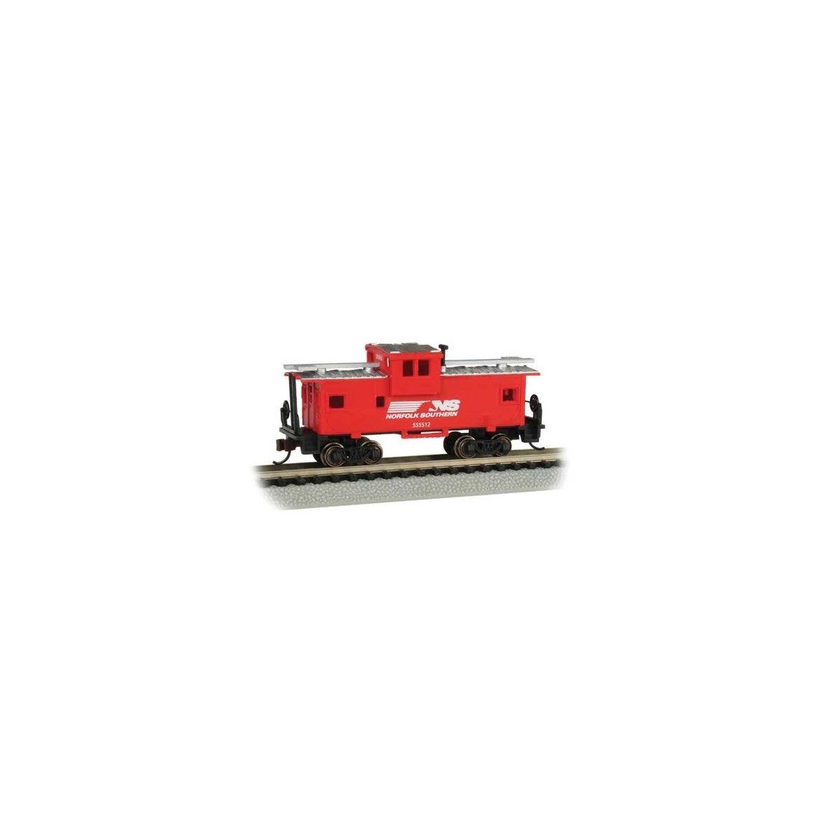 36′ Wide-Vision Caboose - Ready to Run - Silver Series(R) -- Norfolk Southern X501 (red, white Horse Head Logo), N, Bachmann I