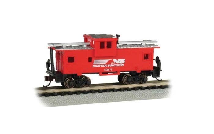 36′ Wide-Vision Caboose - Ready to Run - Silver Series(R) -- Norfolk Southern X501 (red, white Horse Head Logo), N, Bachmann I