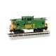 36′ Wide-Vision Caboose - Ready to Run - Silver Series(R) -- Missouri-Kansas-Texas 127 (green, yellow), N, Bachmann Industries