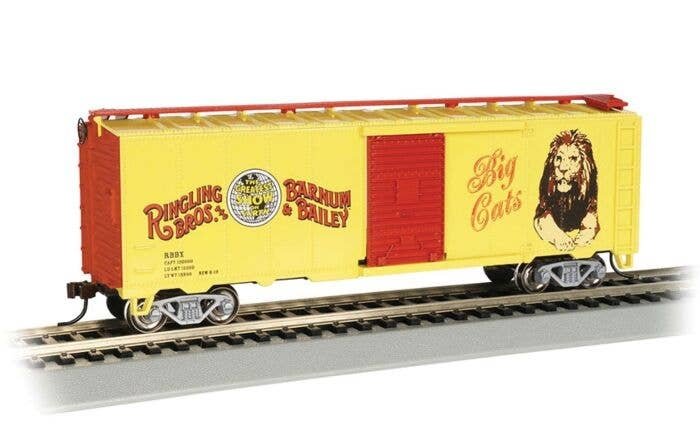 40` Boxcar - Ready to Run -- Ringling Bros. and Barnum & Bailey(TM) `Big Cats` (Lion Car), HO, Bachmann Industries 16612