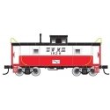 C&O-Style Steel Center-Cupola Caboose - Ready to Run -- Western Maryland 1850 (Circus, white, red, black), HO, Trainman 20004980