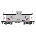C&O-Style Steel Center-Cupola Caboose - Ready to Run -- NJ Transit 901 (silver, black, magenta, orange, blue), HO, Trainman 2000