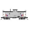 C&O-Style Steel Center-Cupola Caboose - Ready to Run -- NJ Transit 901 (silver, black, magenta, orange, blue), HO, Trainman 2000