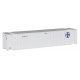 48′ Ribbed Side Container - Assembled -- Santa Fe (white, blue), N, Walthers SceneMaster 8842