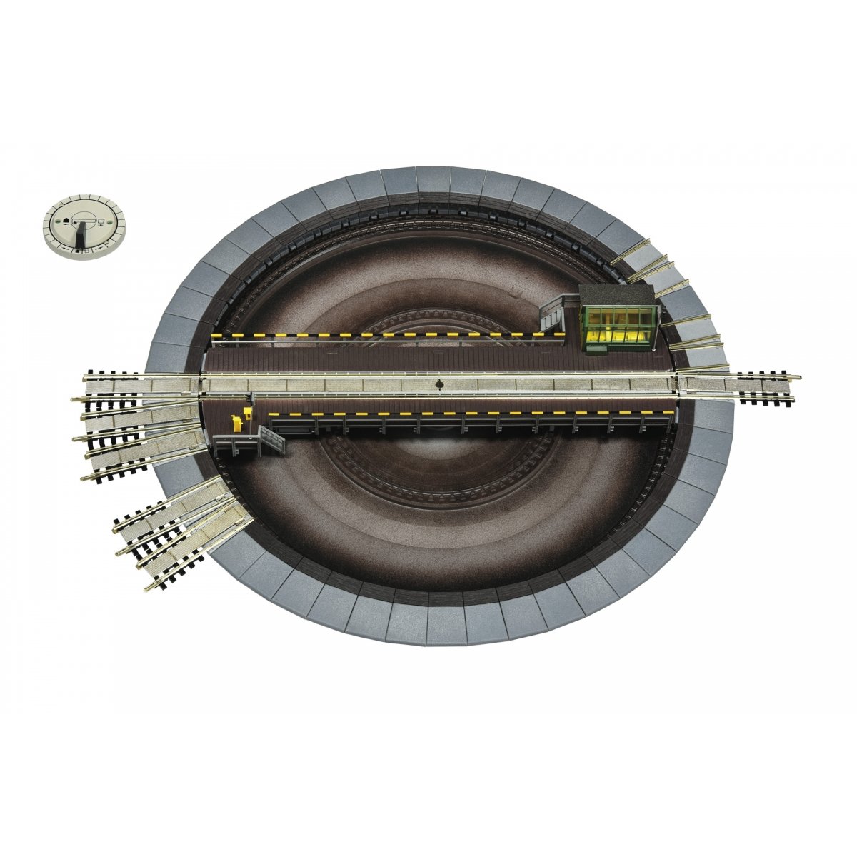 Electrically operated turntable for 3-rail AC system, HO, Roco 665201