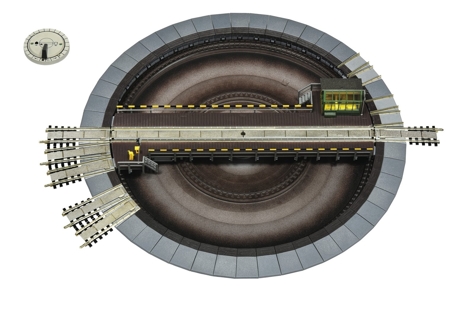 Electrically operated turntable for 3-rail AC system, HO, Roco 665201