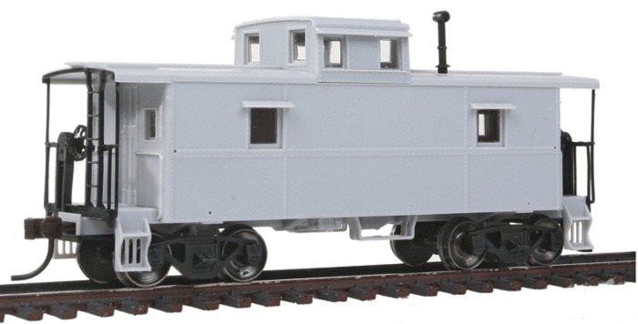 C&O-Style Steel Center-Cupola Caboose - Ready to Run -- Undecorated, HO, Trainman 20002410