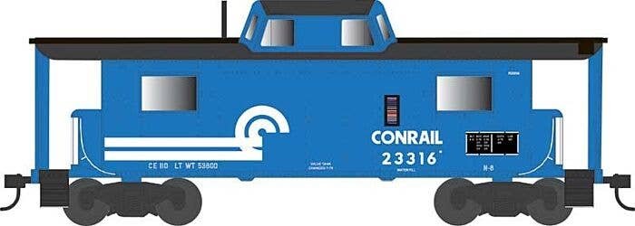 PRR Class N8 Steel Center-Cupola Cabin Car (Caboose) - Ready to Run -- Conrail 23316 (blue, black, white), HO, Bowser Manufactur