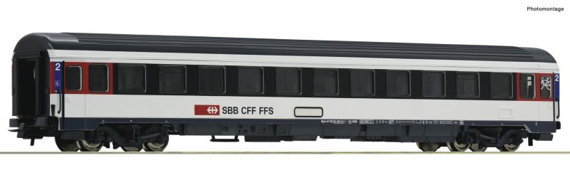 2nd class Eurocity compartment coach, SBB, HO, Roco 54167