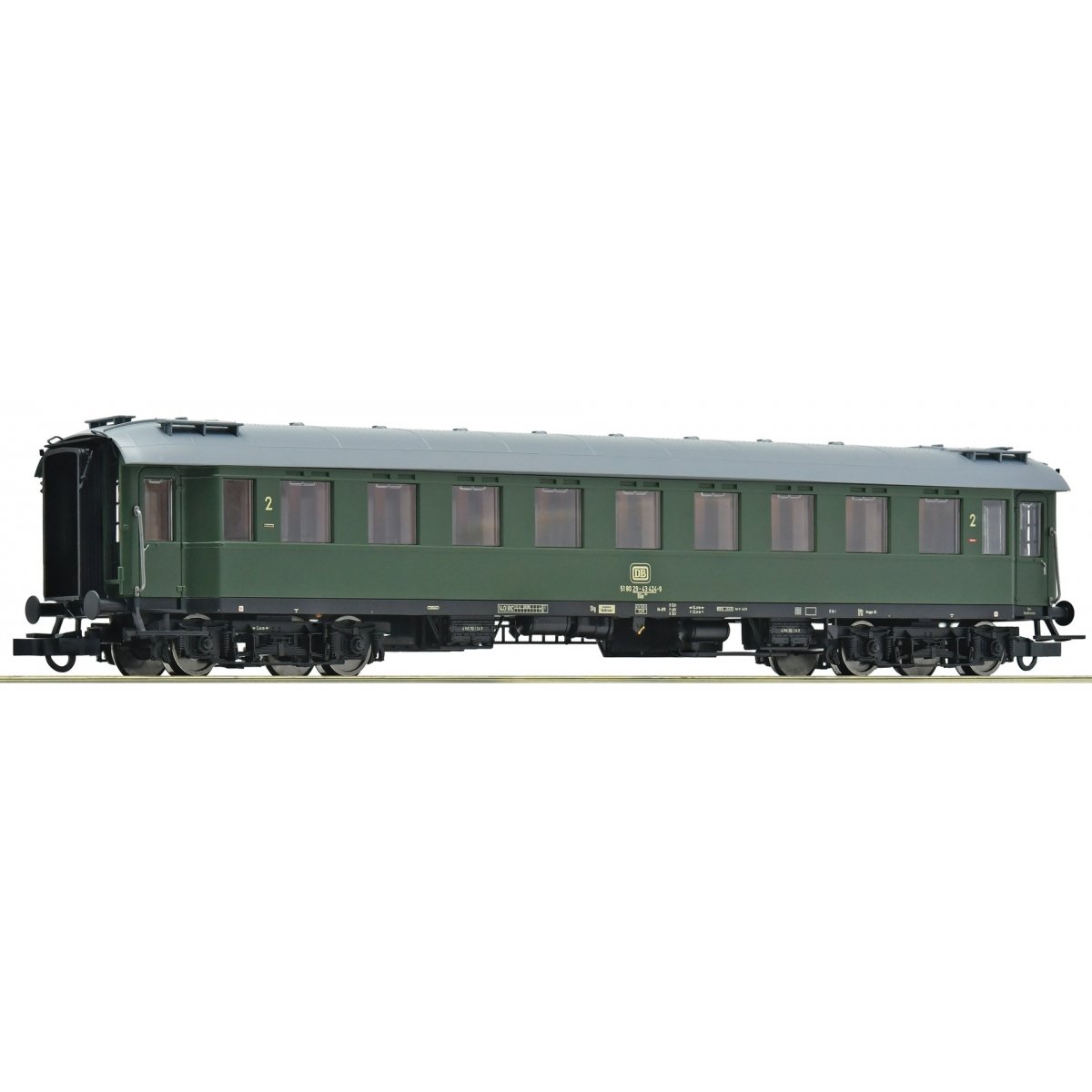 2nd class express train coach, DB, HO, Roco 6200159