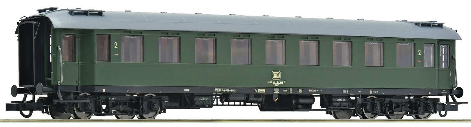 2nd class express train coach, DB, HO, Roco 6200159