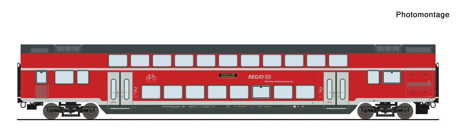 2nd class double-deck coach, DB AG, HO, Roco 6220146