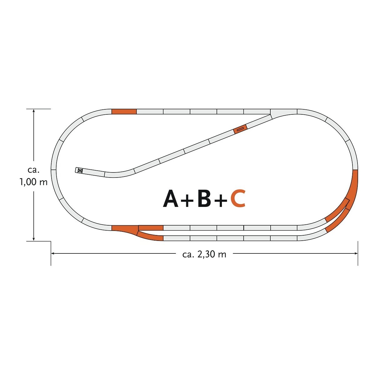 Track set C, HO, Roco 61102