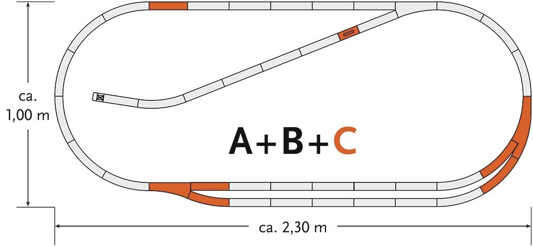 Track set C, HO, Roco 61102