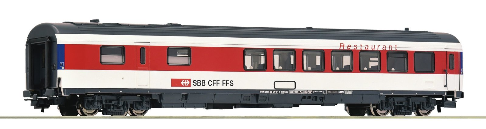 Eurocity dining coach, SBB, HO, Roco 54168