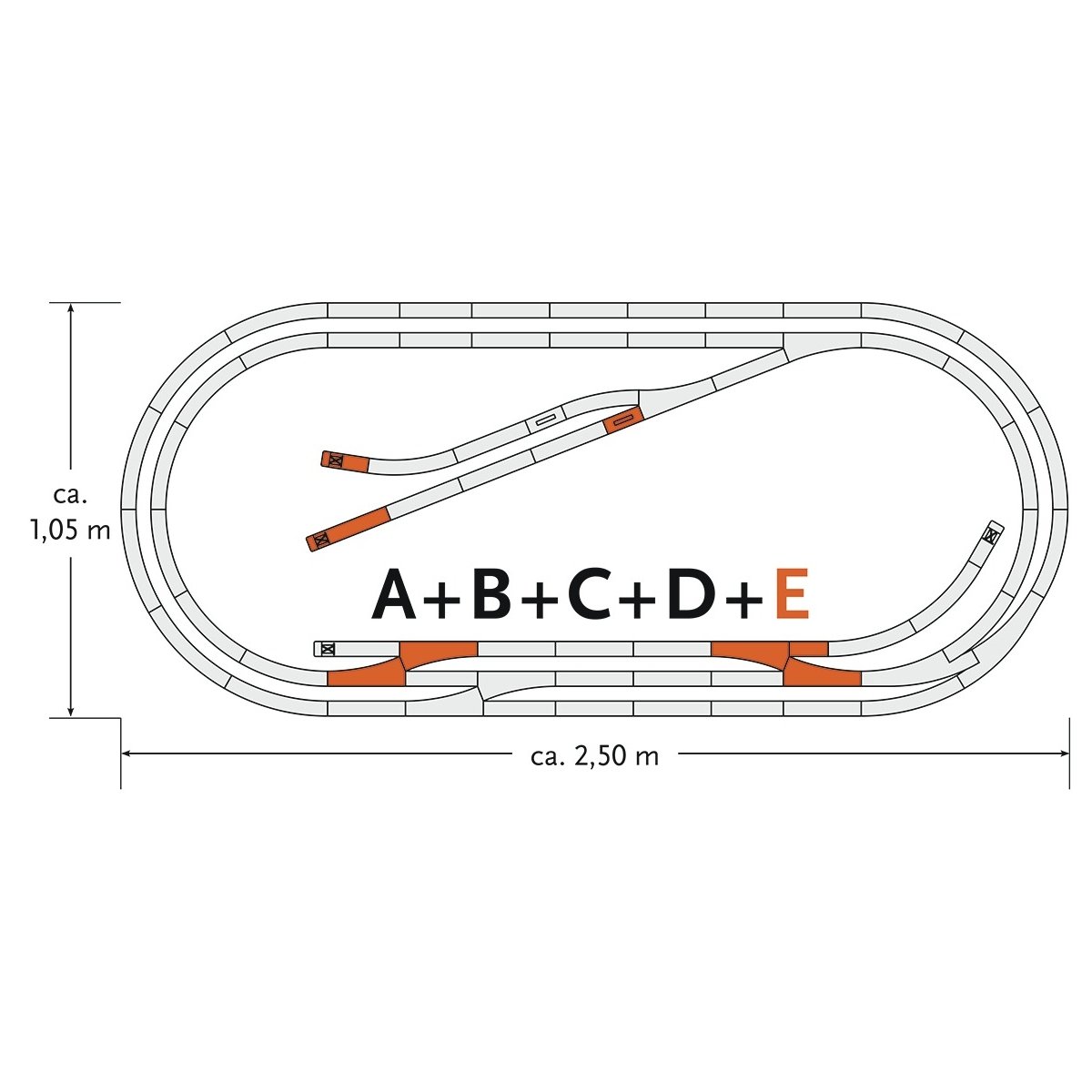 Track set E, HO, Roco 61104