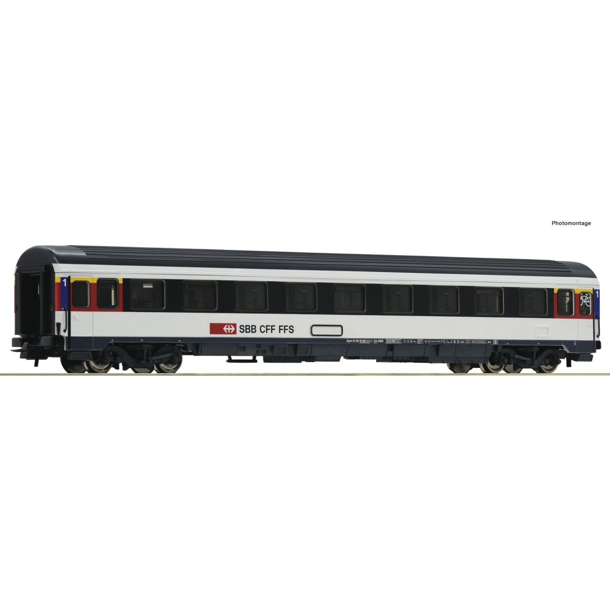 1st class Eurocity compartment coach, SBB, HO, Roco 54166