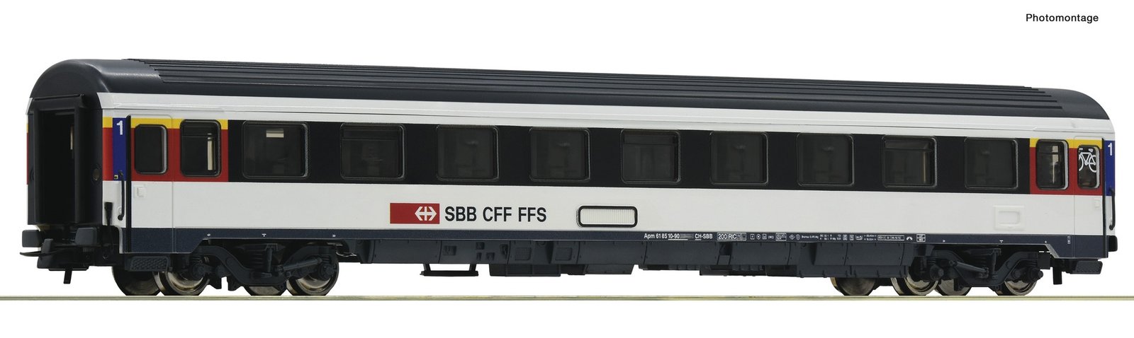 1st class Eurocity compartment coach, SBB, HO, Roco 54166