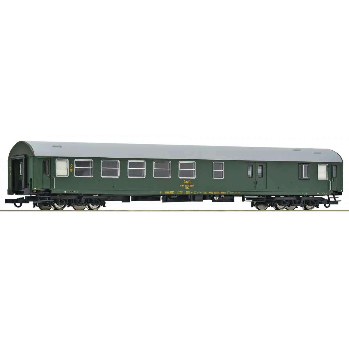 2nd class passenger coach with baggage compartment, CSD, HO, Roco 6200168